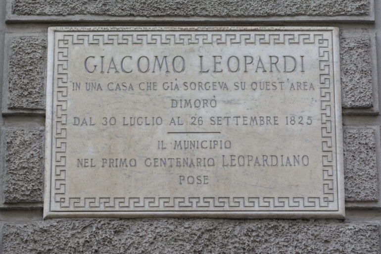 Giacomo Leopardi Recanati Mc 1798 – Napoli 1837