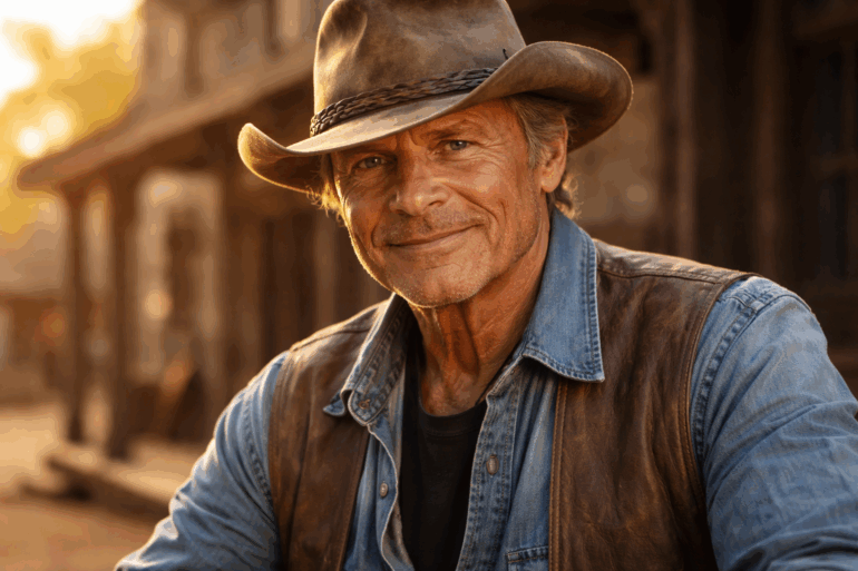 Terence Hill al tramonto nel west