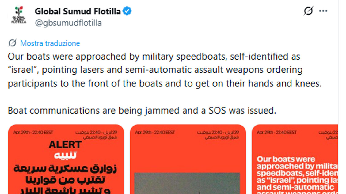 Operazione militare contro la Flottilla, Farnesina chiede informazioni a Israele