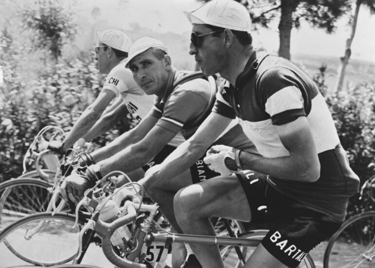 Giro dItalia 1953 Stage 20 Gino Bartali and Wim van Est