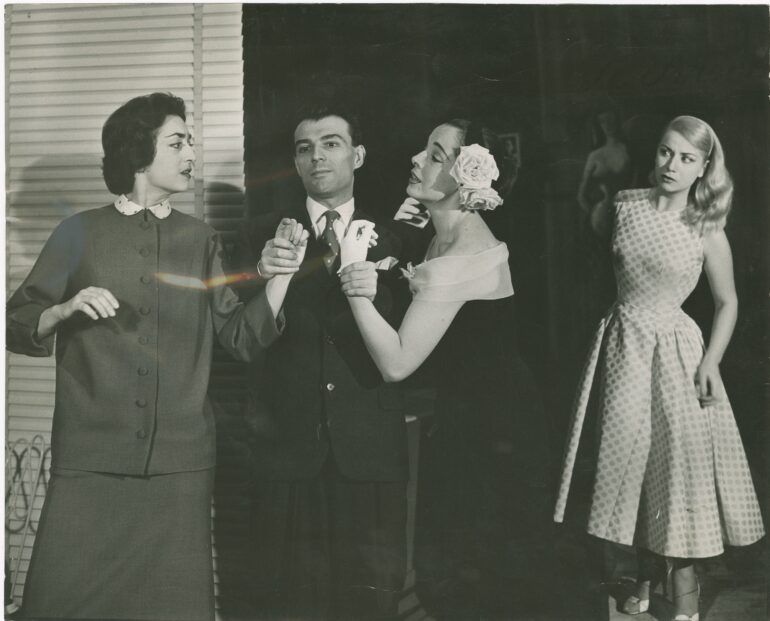 Photo Bianca Toccafondi Giorgio Albertazzi Anna Maria Proclemer and Franca Nuti during the performance of the comedy Il seduttore by Diego Fabbri 1956 Touring Club Italiano 04 2251