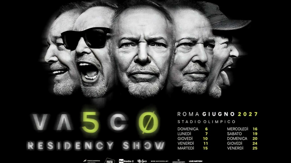 Vasco, per 50 anni di carriera 10 date all’Olimpico a Roma tra il 6 e il 25 giugno ’27